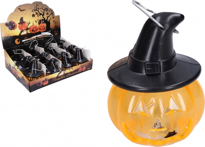 świecąca halloweenowa dynia 8,5 × 6,5 cm