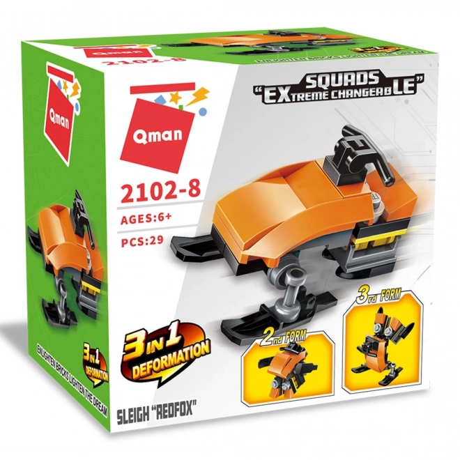 Qman Squros Extreme Changeable 2102-8 Śnieżny skuter Redfox 3w1