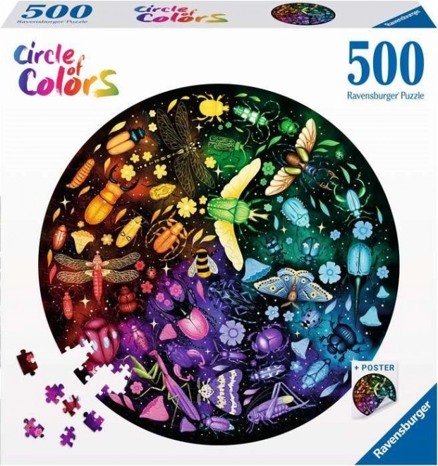 Puzzle Paleta kolorów - Owady, 500 elementów