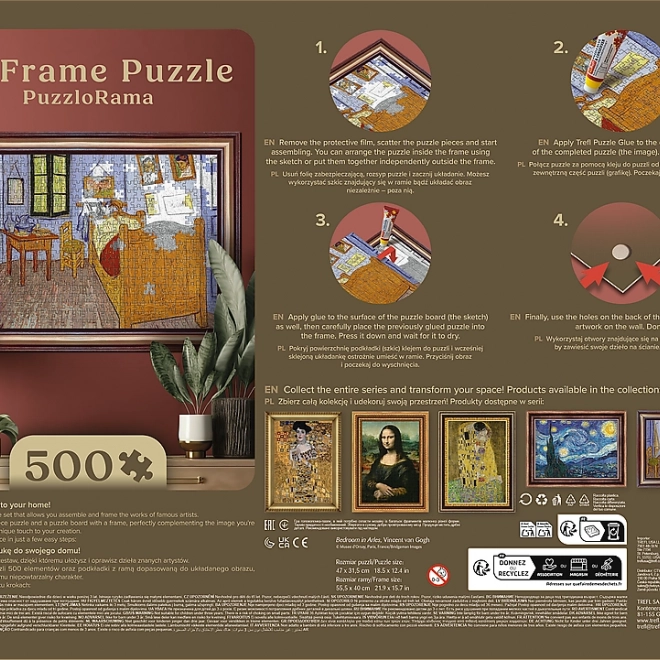 Artystyczne puzzle do ramki Sypialnia w Arles 500 elementów