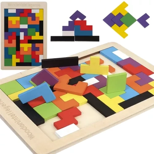 Drewniane puzzle/tetris Kruzzel 22667