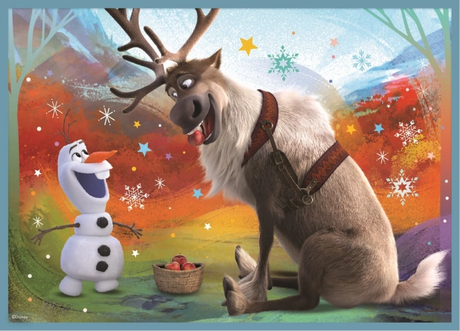 Frozen Puzzle 4w1 (12, 15, 20, 24 elementów) - Piękny świat
