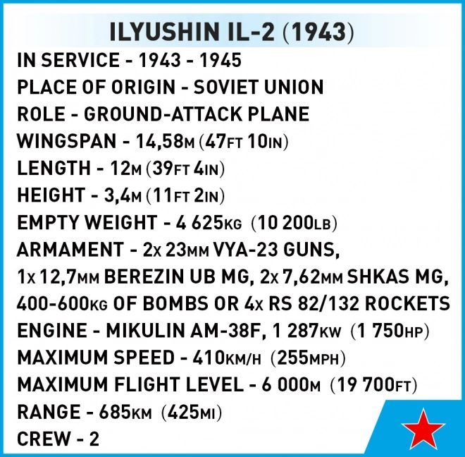 Klocki Historyczna Kolekcja WWII Ilyushin Il-2 1943