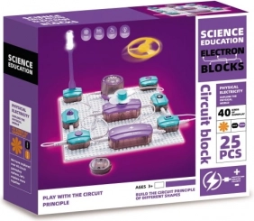 Zestaw do budowy obwodów elektronicznych Electron Block – edukacyjny zestaw 25 modułów