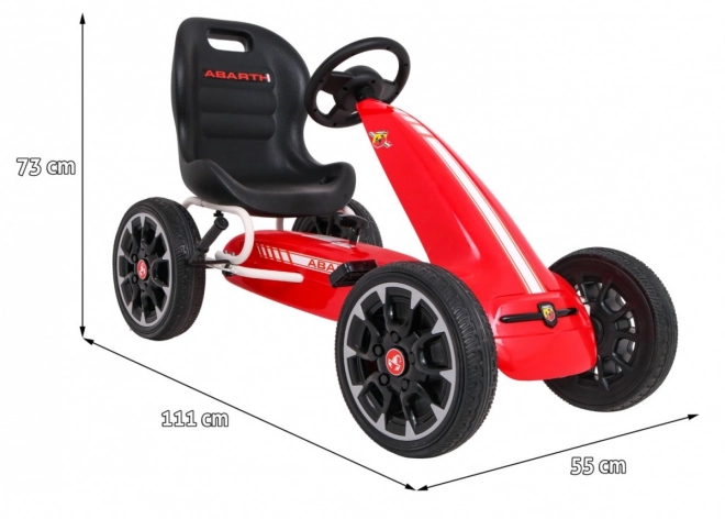 Gokart licencjonowany ABARTH czerwony