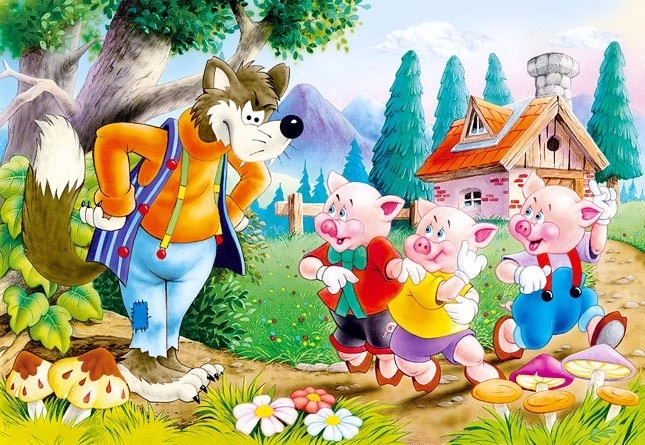 Puzzle Trzy małe świnki 60 elementów