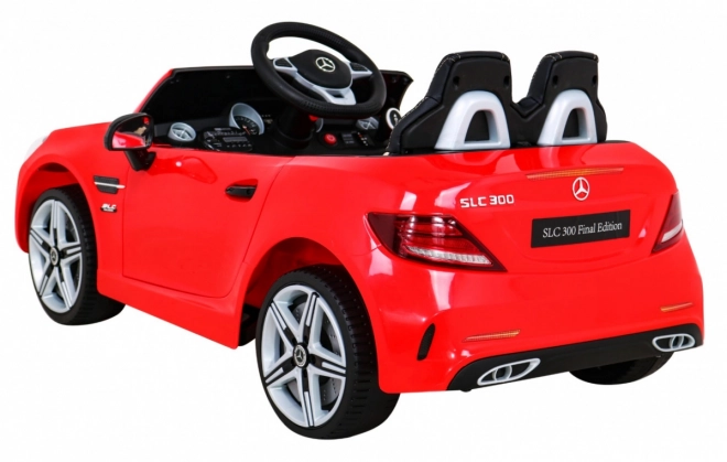 Mercedes Benz SLC300 Dziecięcy samochód na baterie Czerwony + dźwięki MP3 Światła + zdalne sterowanie + wolny start