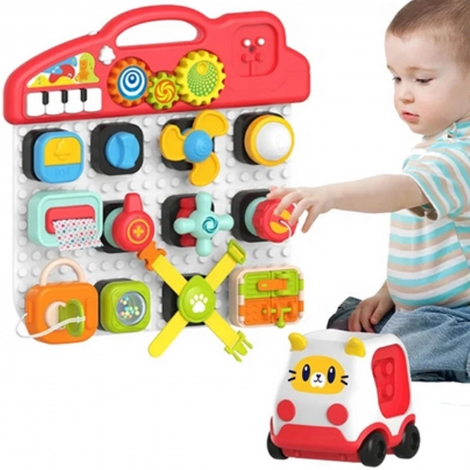 Woopie Montessori Dziecięcy Panel Manipulacyjny Kolorowy Panel Aktywny