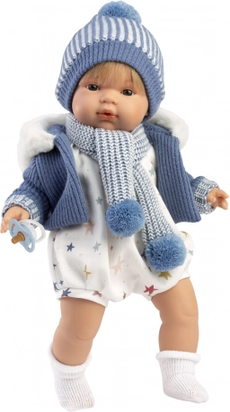 Realistyczna lalka SASHA z dźwiękami i miękkim ciałem - 38 cm