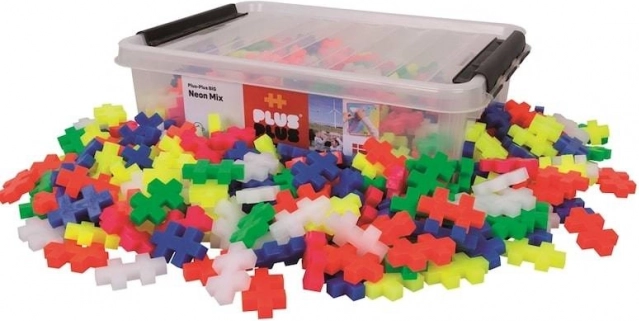 Klocki PLUS-PLUS BIG neon, 200 elementów