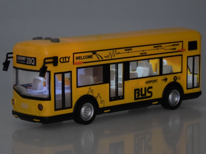 Żółty autobus party dźwięki otwierania drzwi światła muzyka ZA5222