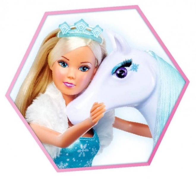 Lalka Steffi z koniem Snow Dream