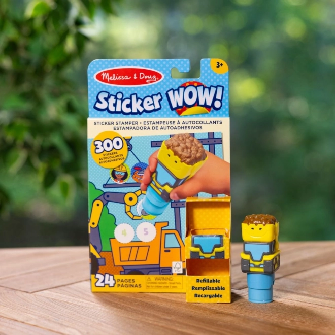 Naklejka WOW! Zestaw naklejek ze stemplem Buldożer