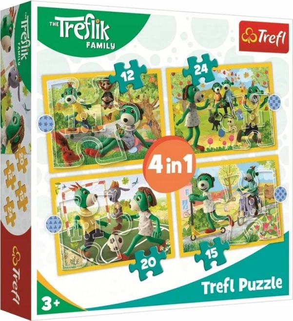 Puzzle Treflíci: Zabawa 4w1