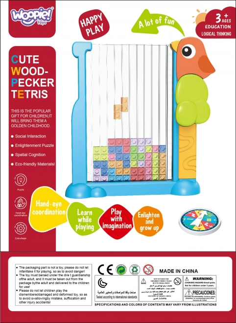 WOOPIE Edukacyjna gra Tetris Kolorowe Klocki