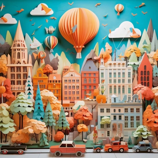 Kwadratowe puzzle Paper-Like: Miejska panorama 1000 elementów