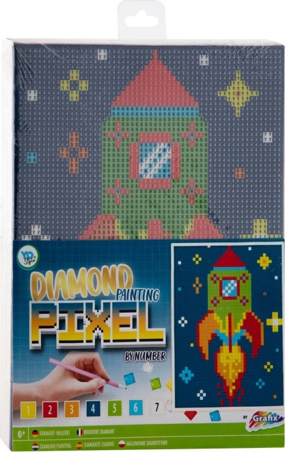 Grafix malowanie diamentowe rakieta 15x20 cm