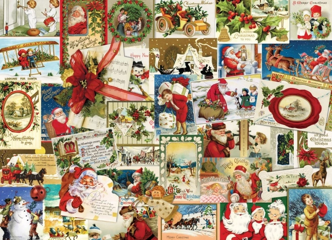 Puzzle Vintage świąteczne pocztówki 1000 elementów