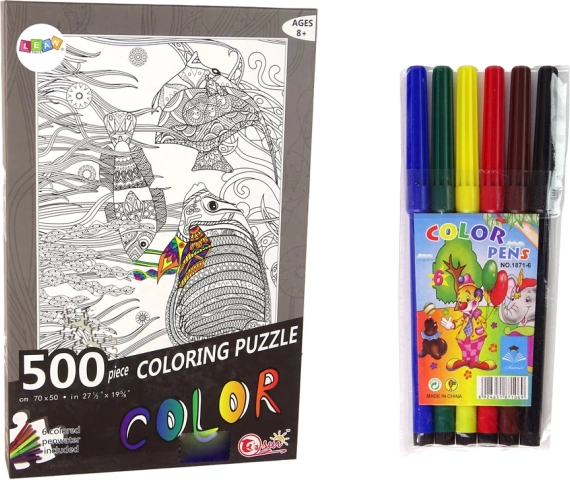 Puzzle do kolorowania 500 elementów Ryby ocean