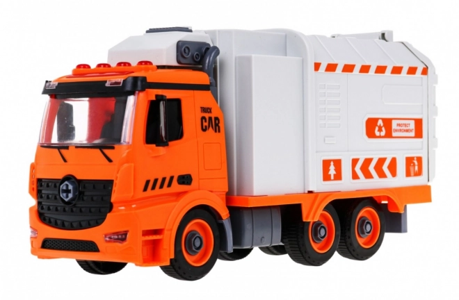 Interaktywne auto śmieciarka dla dzieci od 3 lat Przygoda z ekologią + 4 kontenery + karta odpadów