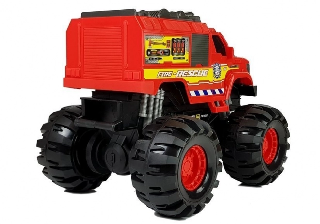 Monster Samochód Strażacki Auto Duże Koła 1:8 40 cm x 30 cm x 35 cm