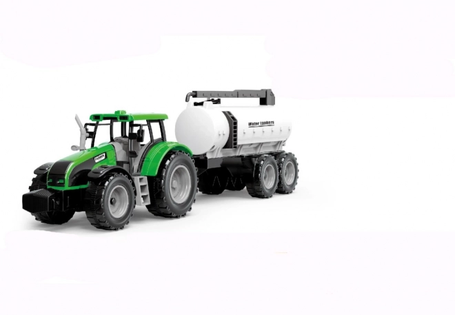 Traktor na sprężynę z przyczepą