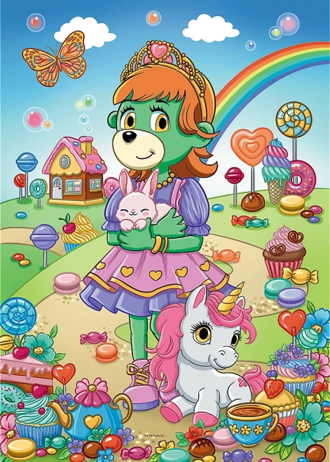Błyszczące puzzle Treflíci: Błyszcząca Treflinka 100 elementów