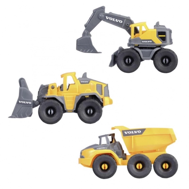 Zestaw budowlany VOLVO – 3 maszyny budowlane, 16 cm (1:36)