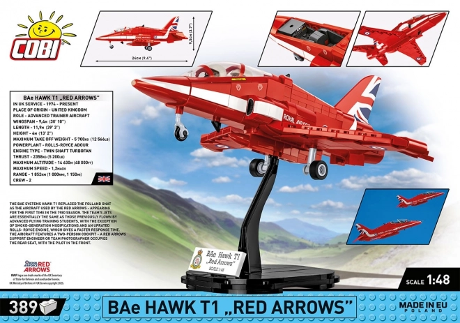 Zestaw Konstrukcyjny BAe Hawk T1 Czerwone Strzały 389 elementów
