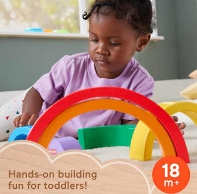 Drewniana składana tęcza Fisher-Price dla dzieci