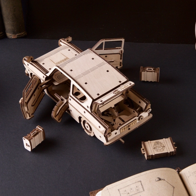 Ugears 3D drewniana mechaniczna układanka Harry Potter Latający Ford Anglia