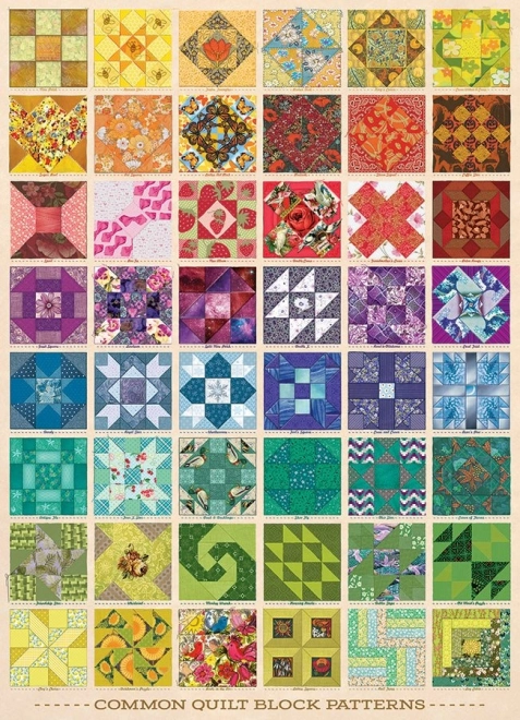 Puzzle Kostki pikowane narzuty 1000 elementów Cobble Hill