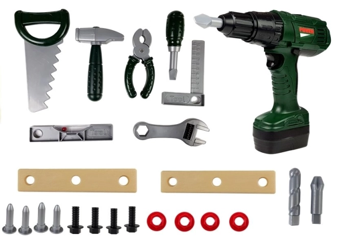 Zestaw narzędzi dla dzieci DIY w plecaku dla małego majsterkowicza - 19 sztuk