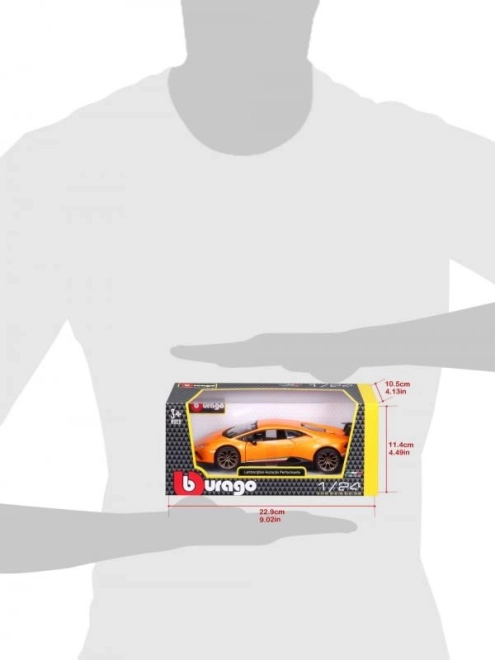 Lamborghini Huracan Performante pomarańczowy model 1:24