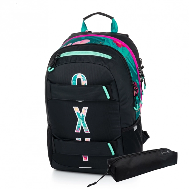 Plecak studencki + piórnik OXY Sport Tropic