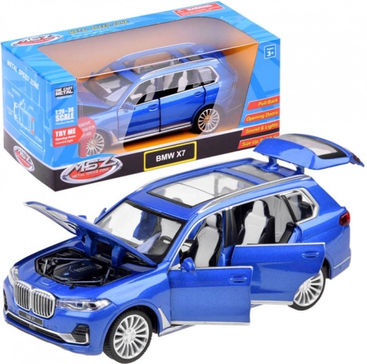 metalowy model SUV BMW X7 1:32 ze światłami i dźwiękami