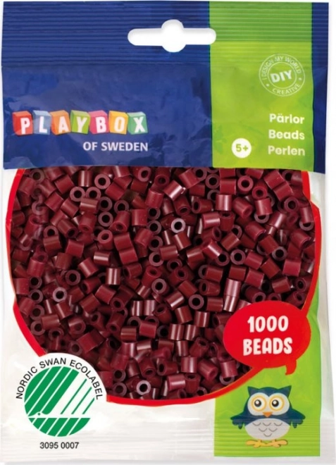 PLAYBOX Koraliki do prasowania - ciemnoczerwone 1000 szt.