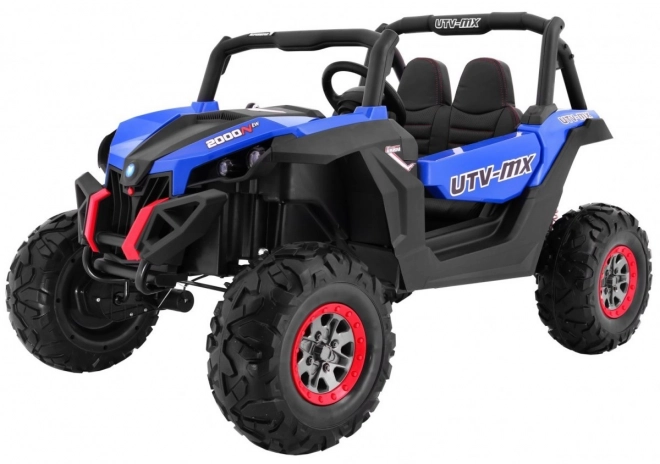 Buggy SuperStar dla dzieci Niebieski + MP4 + napęd 4x4 + zdalne sterowanie + przestrzeń bagażowa + LED + zamek drzwi