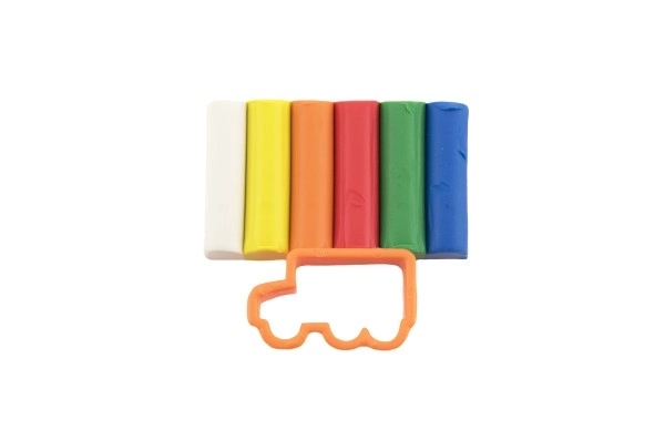 Modelina/Plastelina NARA 50g 6 szt. z foremka 4 rodzaje na kartonie 9,5x14cm