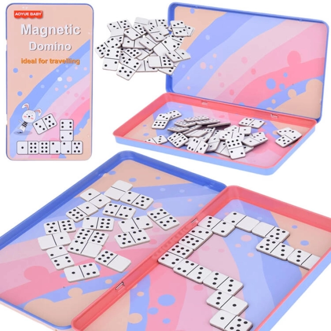 Magnetyczne mini domino, gra podróżna dla dzieci i dorosłych
