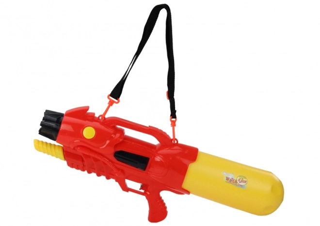 Duży pistolet wodny 2850 ml z regulowanym paskiem czerwony