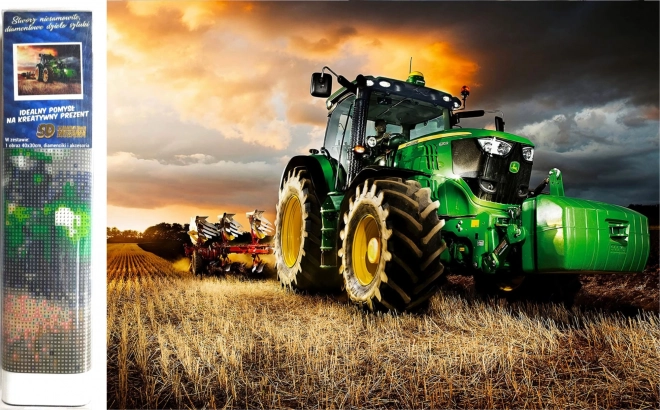 Zestaw do malowania diamentowego - traktor na polu
