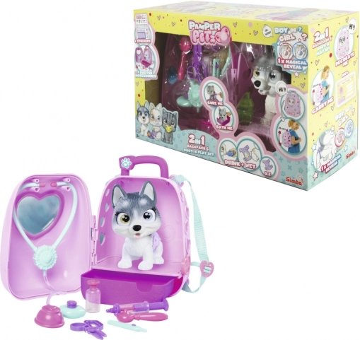 Interaktywny szczeniaczek PAMPER PETZ husky z wanną i akcesoriami