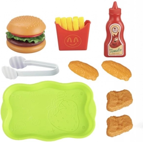Zestaw jedzeniowy do zabawy PLEJO - Hamburger