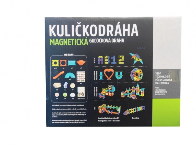 Magnetyczna tor kulkowy z światłem – 49 elementów