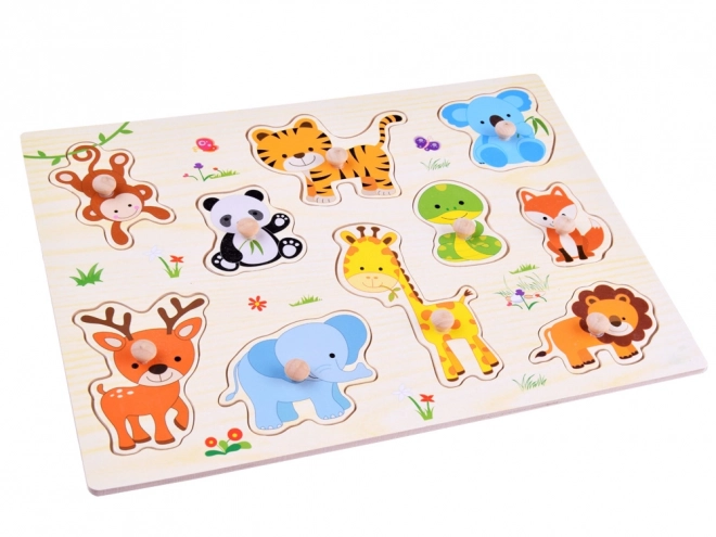 Drewniane puzzle zwierzątka