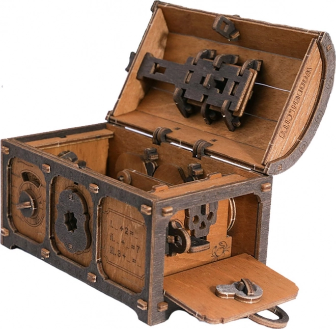 Escape Room Truhla z Skarbem drewniane 3D puzzle