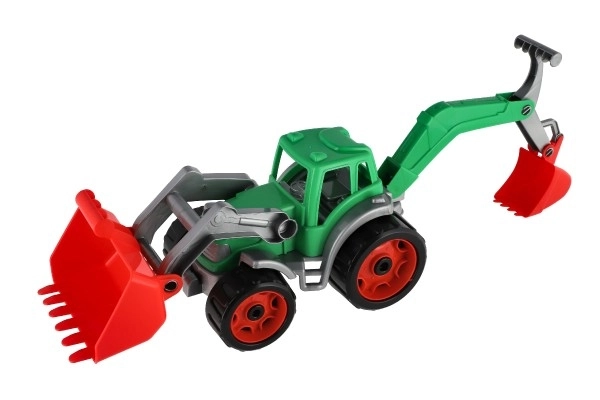 Traktor z łyżką i koparką