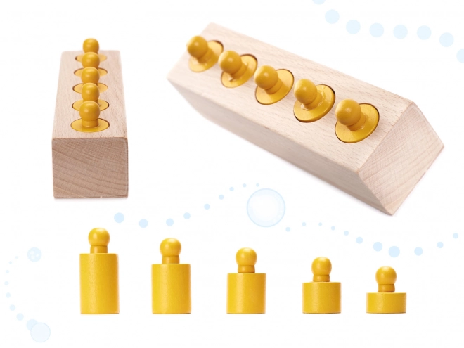 Drewniane Montessori wkładki kolorowe