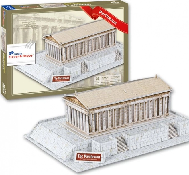 CLEVER&HAPPY 3D puzzle Partenon, Grecja 25 elementów